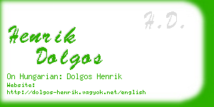 henrik dolgos business card